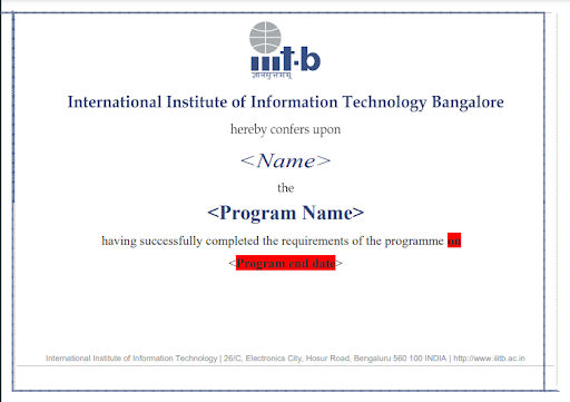 Advanced Certificate Programme in Data Science from IIIT Bangalore