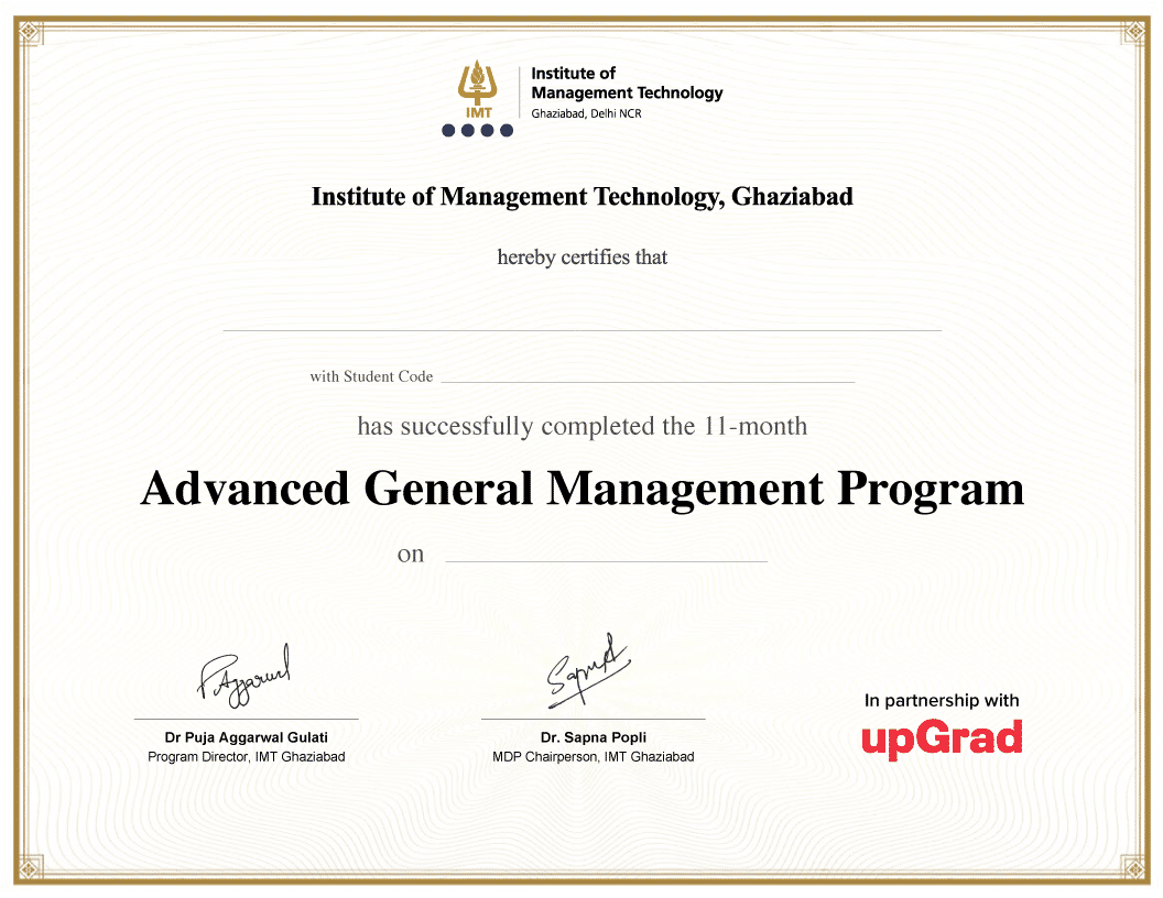 Job-linked Advanced General Management program 