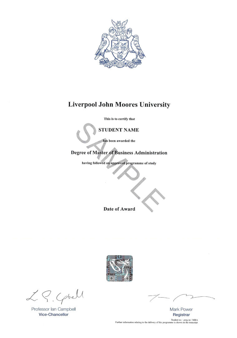 Master Of Business Administration Mba Degree Liverpool Business School Uk