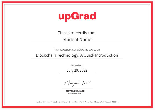 Blockchain Technology: A Quick Introduction