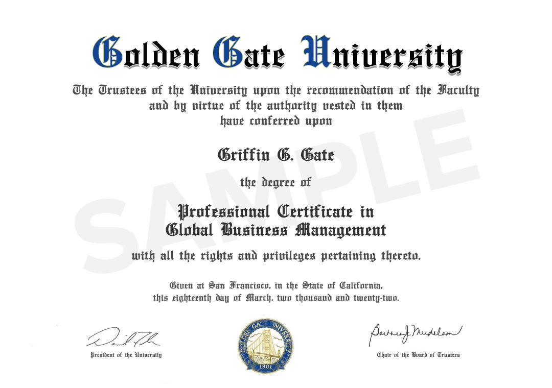 Professional Certificate in Global Business Management