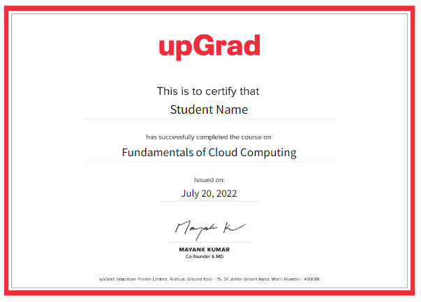 Fundamentals of Cloud Computing 