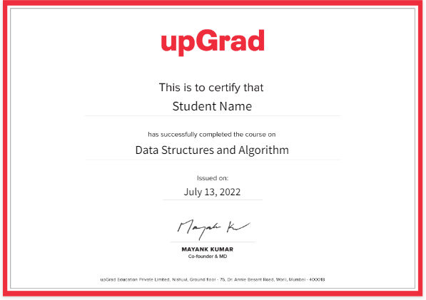 Data Structures and Algorithm