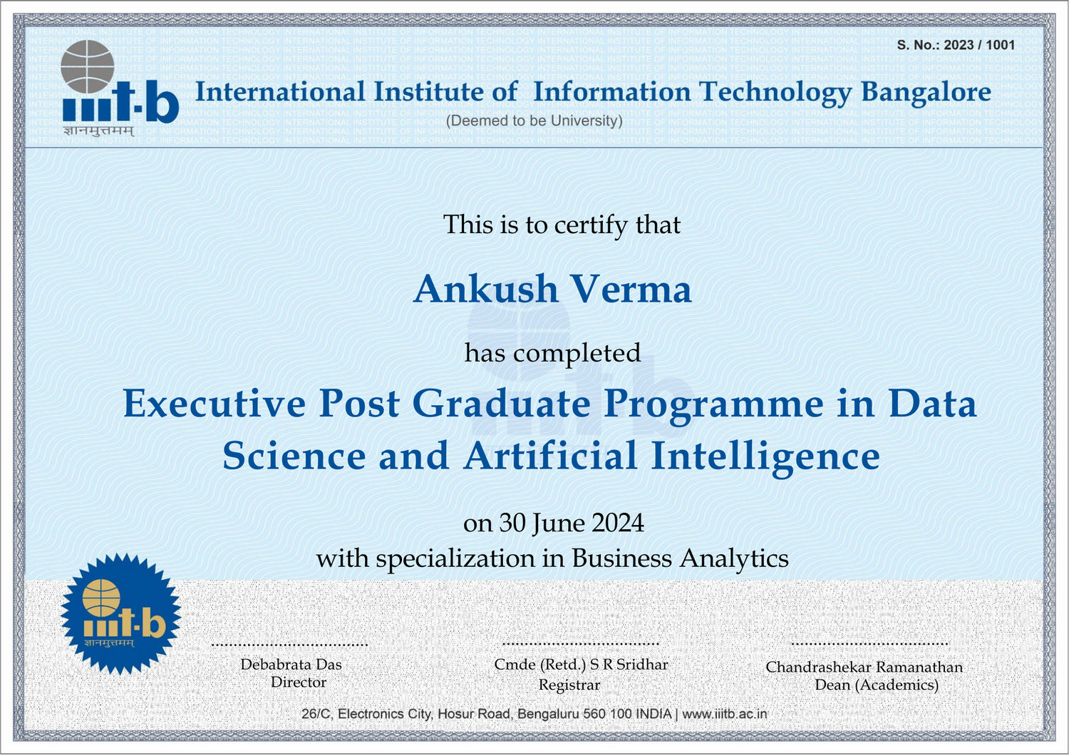 Post Graduate Programme in Data Science & AI (Executive)