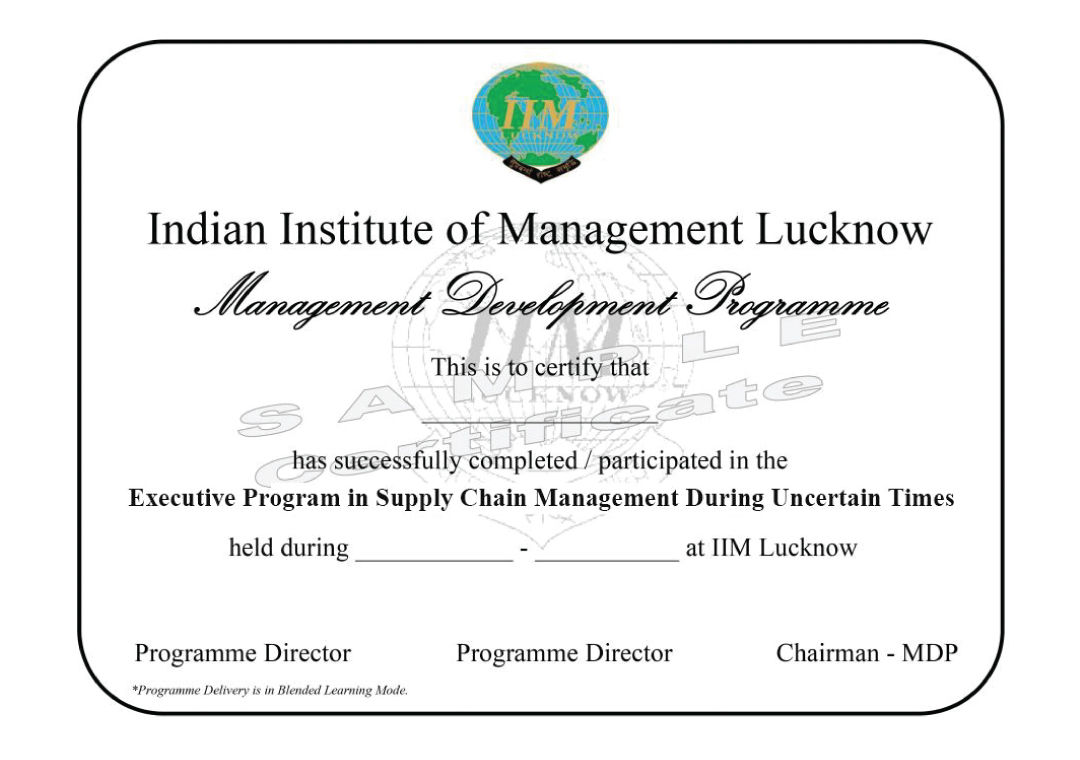 Executive Program In Supply Chain Management From IIM Lucknow Talentedge