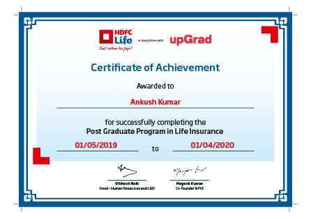 Post Graduate Programme in Life Insurance