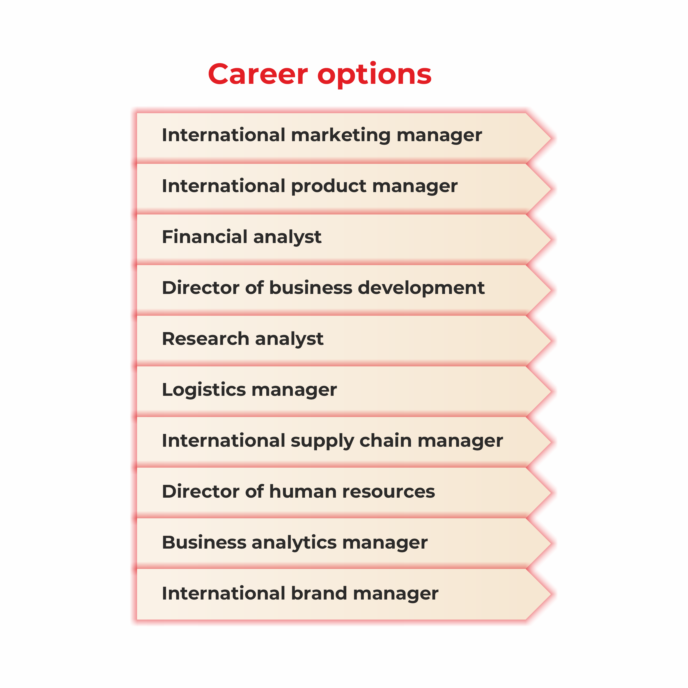career options for international business
