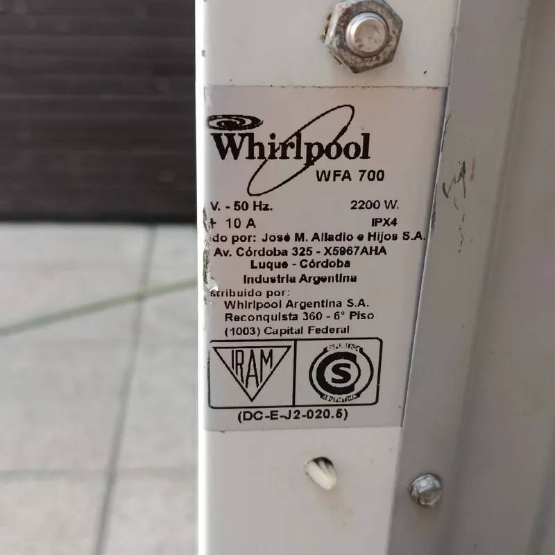 Lavarropas Whirlpool Wfa 700 4