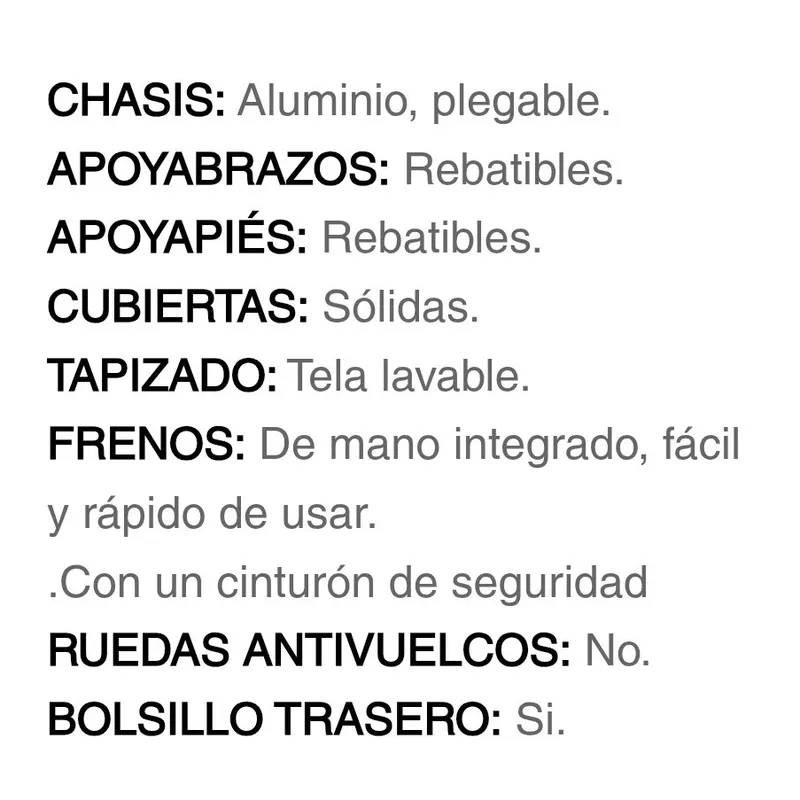 Silla de Ruedas Especial de Aluminio 2