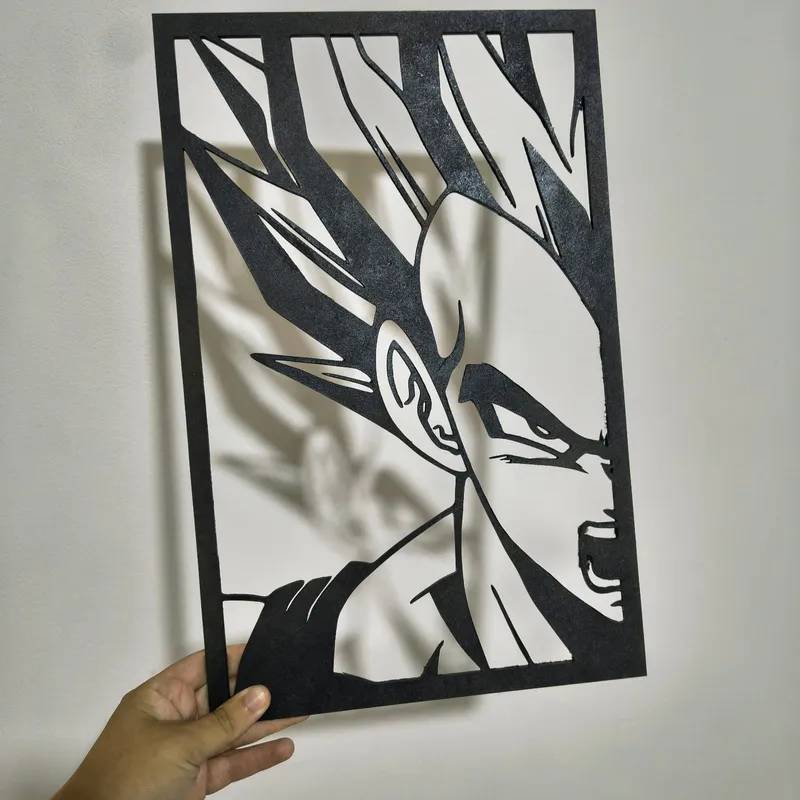 Cuadro Decorativo de Vegeta en Mdf - 39 Cm de Alto