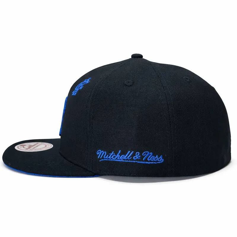 Gorra NY Negra X Azul Cerrada Talle 7 1/2 Envío Gratis 2