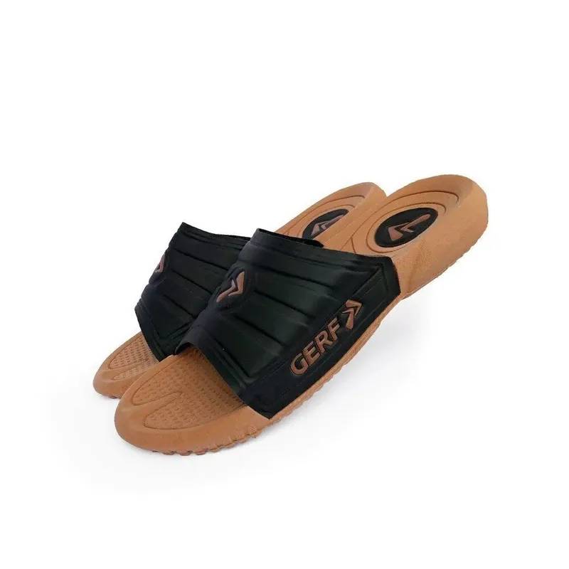 Ojotas Chinelas Gerf Doha Beige y Negro Unisex