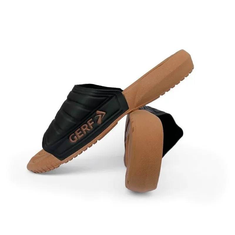Ojotas Chinelas Gerf Doha Beige y Negro Unisex 2