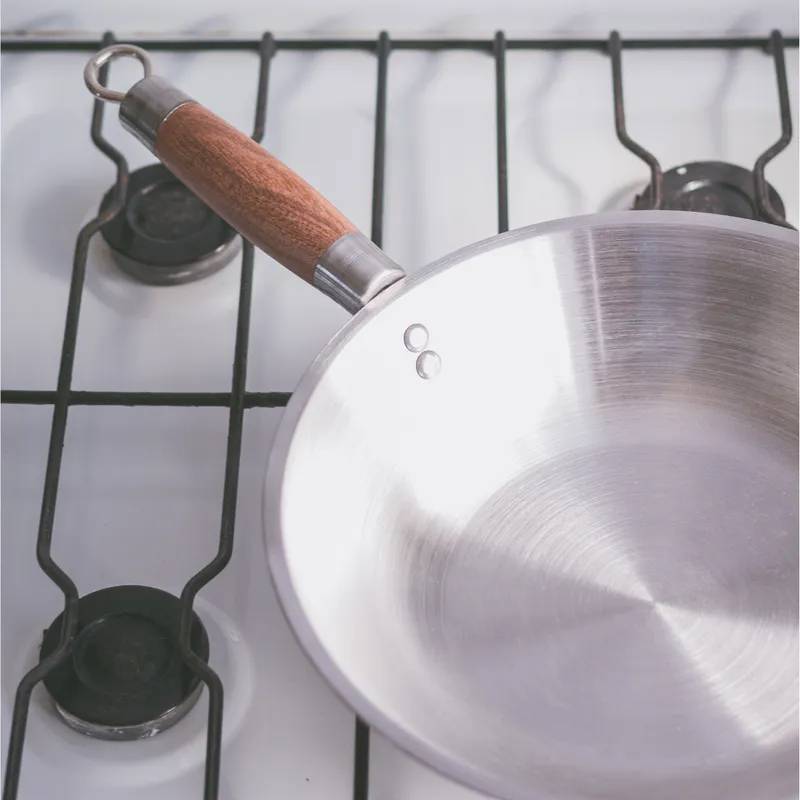 Wok 30 X 7 Cm, Acero Inoxidable Triple Fondo 2