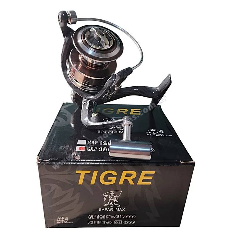 Reel Frontal Safari Tigre 4000 4 BB Carrete Alum Fre 8k