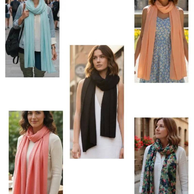 Lote de 13 Pashminas de Tela, Media Estación,