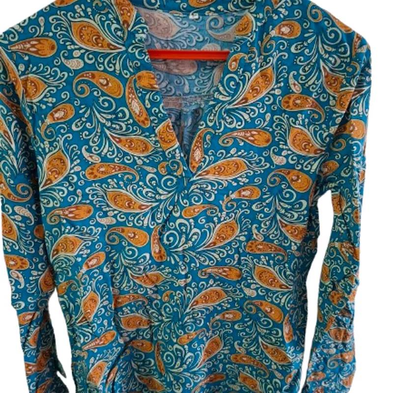 Camisa Estampada Fibrana Manga Larga