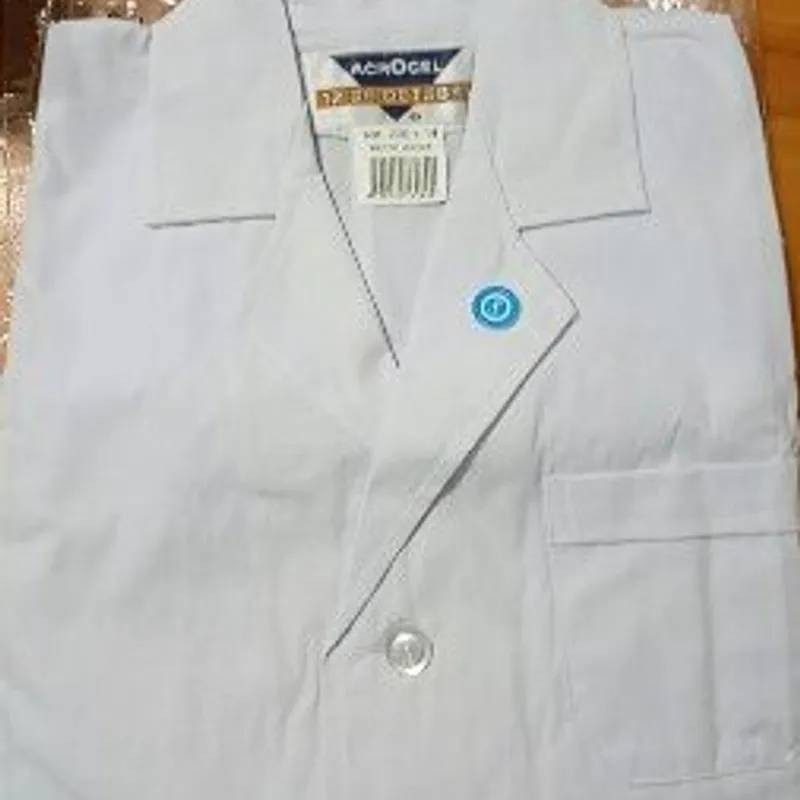 Guardapolvo Blanco Escolar Talle 12 y 14 con Escarapela 2