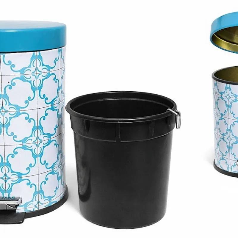 Cesto Basura 3 L. Metalico con Pedal Diseño Vintage 4