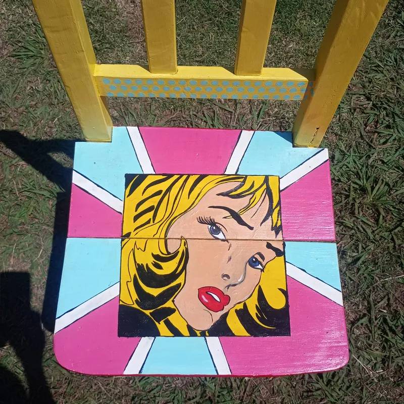Silla Reciclada Arte Pop 2