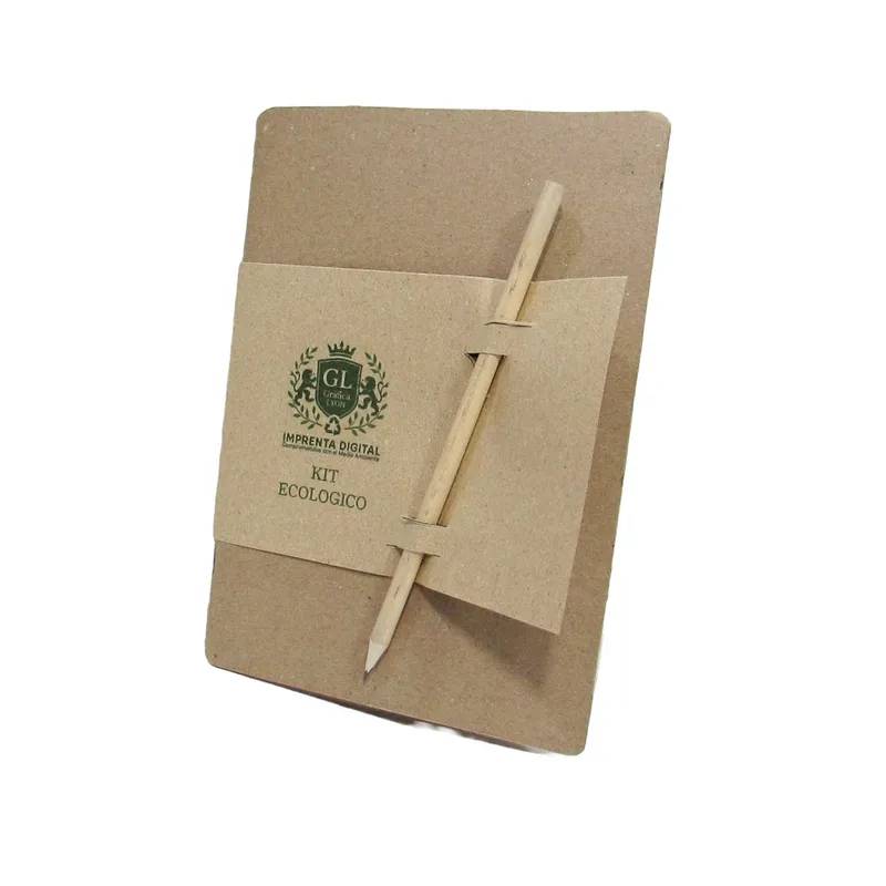 Pack Libretas Ecologicas A5 + Lapices Madera sin Barniz 2