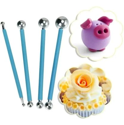 Estecas Bolillo Herramientas X 4 Porcelana Fría 5