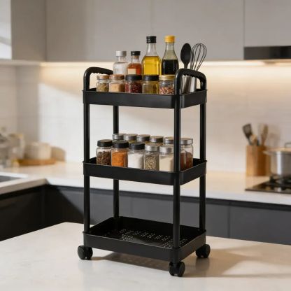 Carrito Organizador Multiuso, 3 Estante C/ Rueda 2