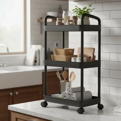 Carrito Organizador Multiuso, 3 Estante C/ Rueda 3