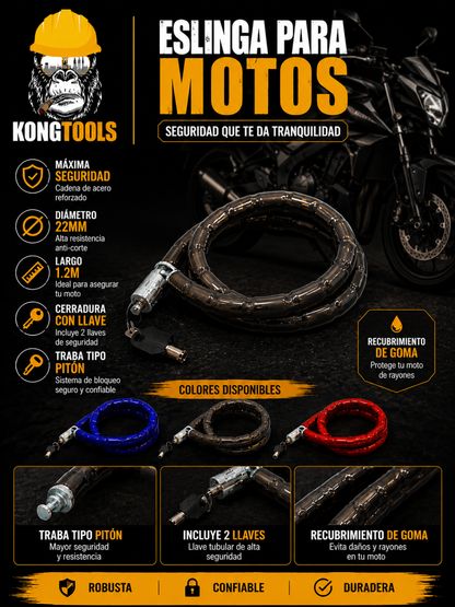 Eslinga para Motos Cadena para Motos Antirobo 5