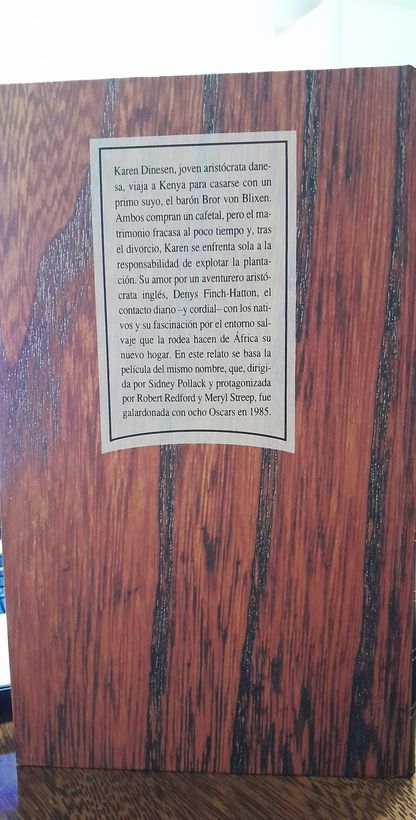 Libro: Memorias de África de Isak Dinesen 2