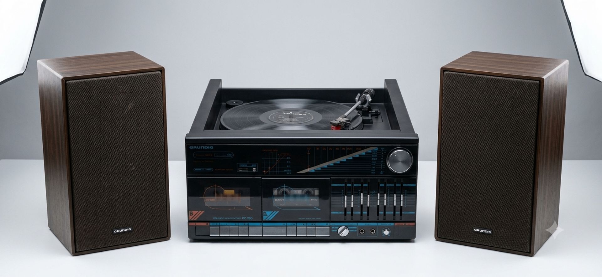 Consola de Sonido con Tocadisco y Casette