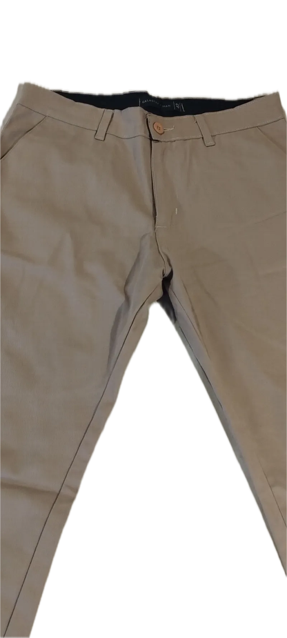 Pantalón de Gabardina Chino Casual Elastizado Talle 40 1
