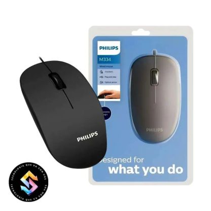 Mouse Philips M334 Usb Negro Ergonomico 2