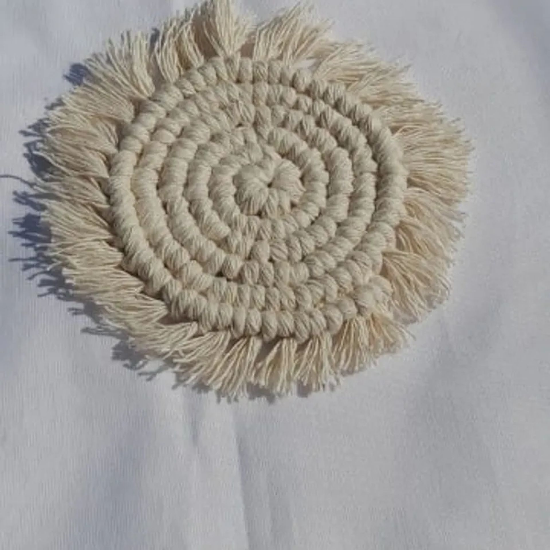 Posavasos Redondos en Macramé