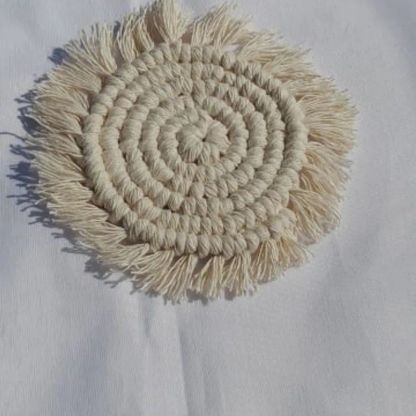 Posavasos Redondos en Macramé 1