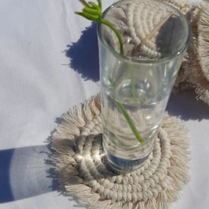 Posavasos Redondos en Macramé 2