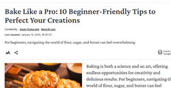 Bake Like a Pro: 10 Beginner-Friendly Tips to Perfect Your Creations