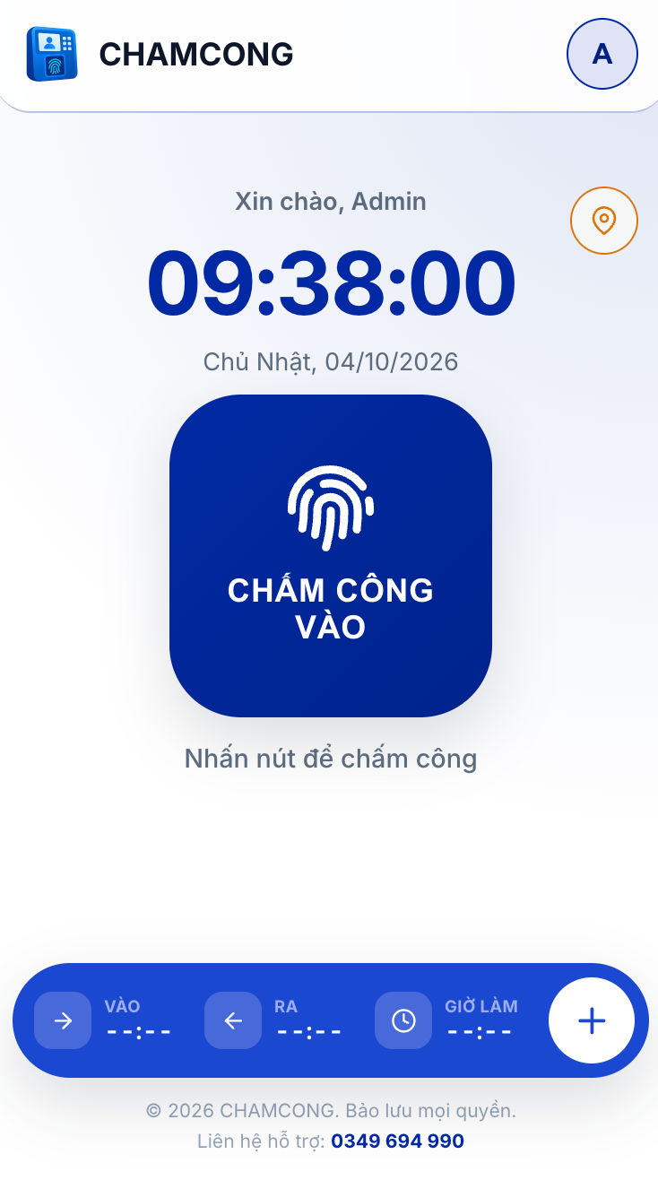 Màn hình chấm công