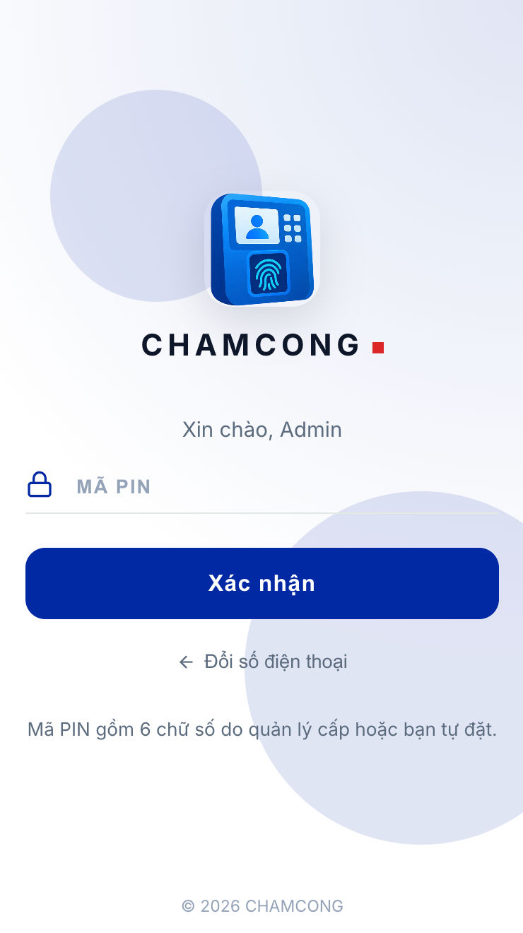 Bước 2 — nhập mã PIN