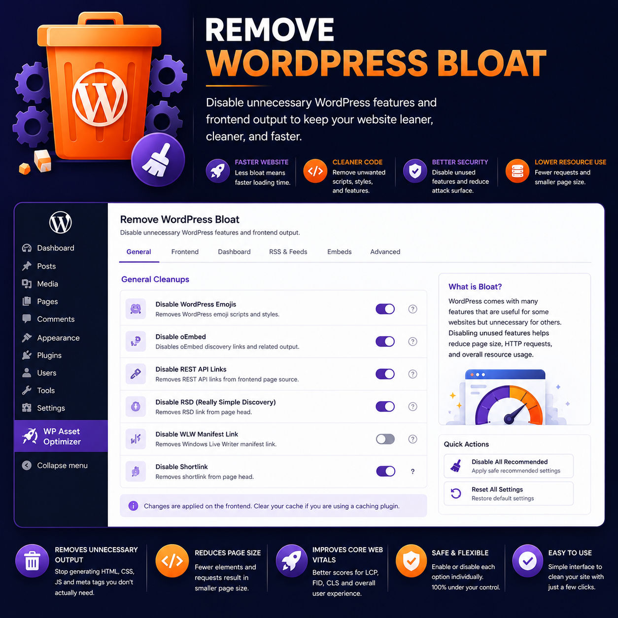 Bloat Removal Options