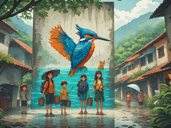 The Girl Who Painted Monsoon Walls