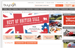 Preview 2 of the Buyagift website