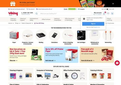 viking-direct.co.uk homepage on 15 Oct 2026