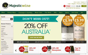 Preview 2 of the Majestic Wines website