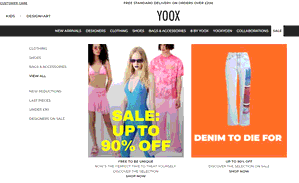 Preview 2 of the YOOX website
