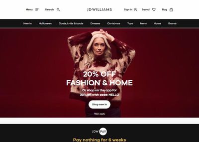 jdwilliams.co.uk homepage on 14 Oct 2026