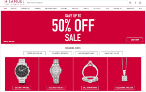 Preview 2 of the H.Samuel website