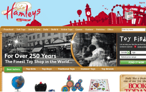 Preview 3 of the Hamleys website