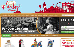 Preview 2 of the Hamleys website