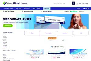 Preview 3 of the Vision Direct website